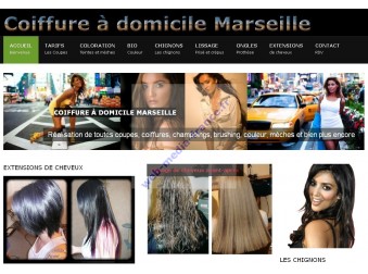 Site internet salon de coiffure et coiffure à domicile